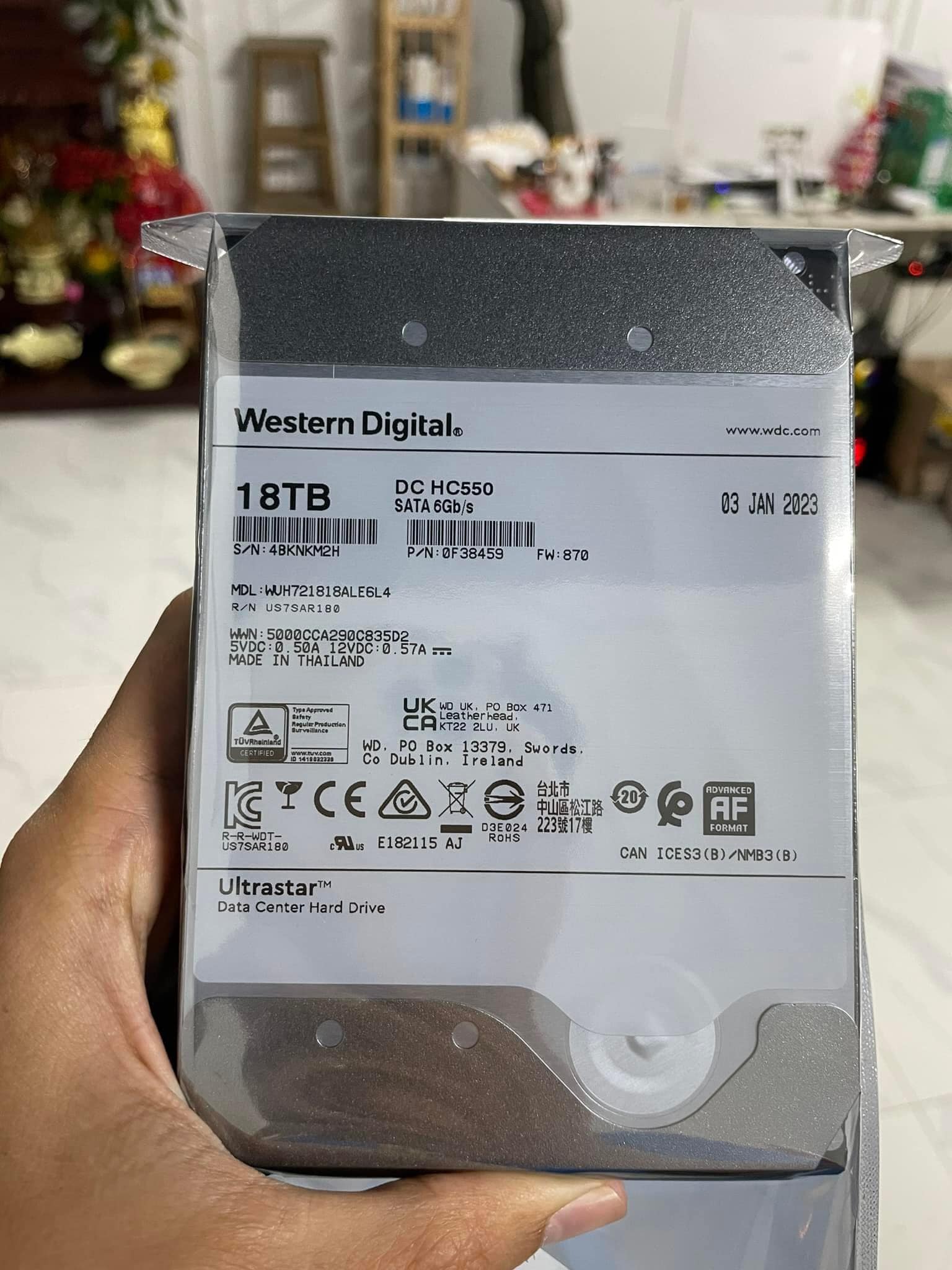 WD HDD Purple 18TB 3.5inch
